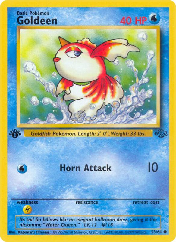 Goldeen Pokemon card from Jungle