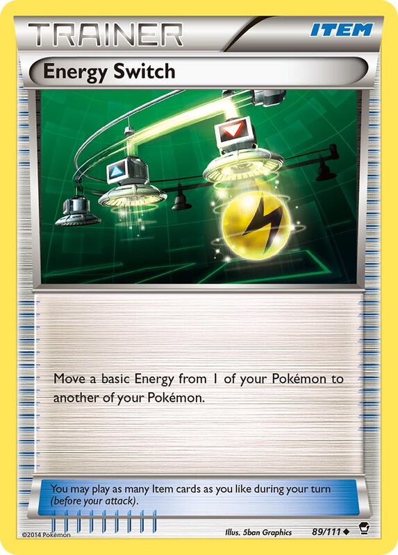 Energy Switch Pokemon card from XY - Furious Fists
