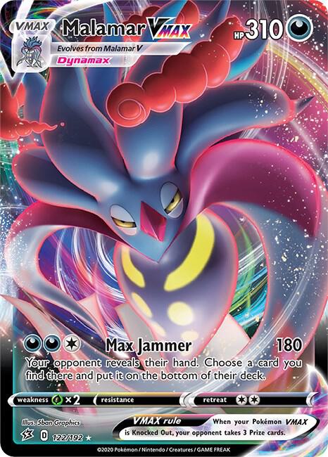 Malamar VMAX Pokemon card from SWSH02: Rebel Clash