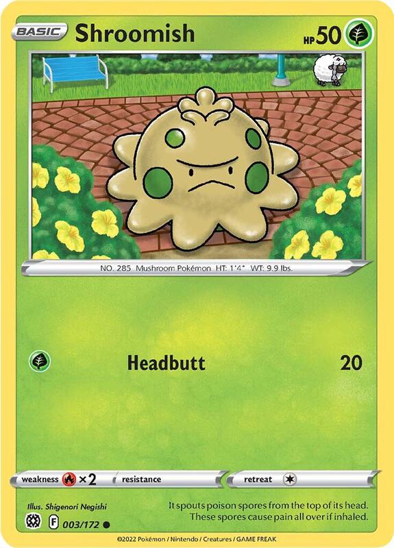 Shroomish Pokemon card from SWSH09: Brilliant