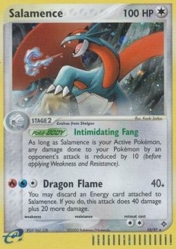 Salamence (Holo) Pokemon card from EX Dragon