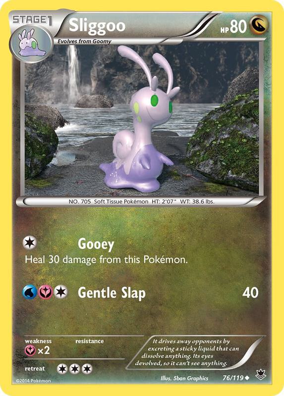 Sliggoo Pokemon card from XY - Phantom Forces