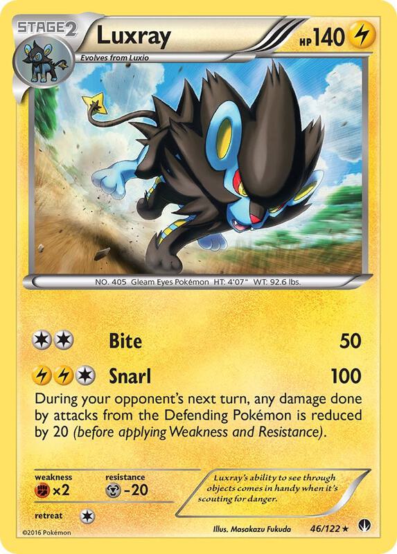 Luxray Pokemon card from XY - BREAKpoint