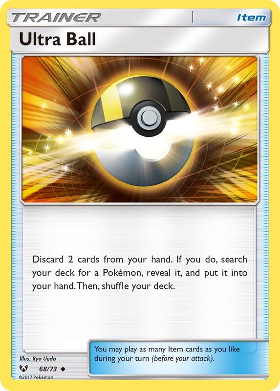 Ultra Ball Pokemon card from Shining Legends
