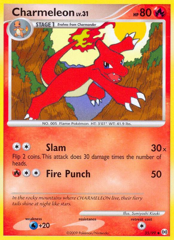 Charmeleon Pokemon card from Arceus