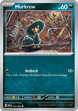 Murkrow Pokemon card from Phantasmal Flames