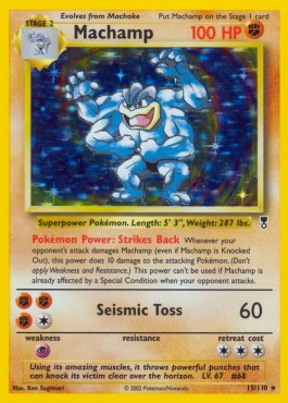 Machamp Pokemon card from Legendary Collection