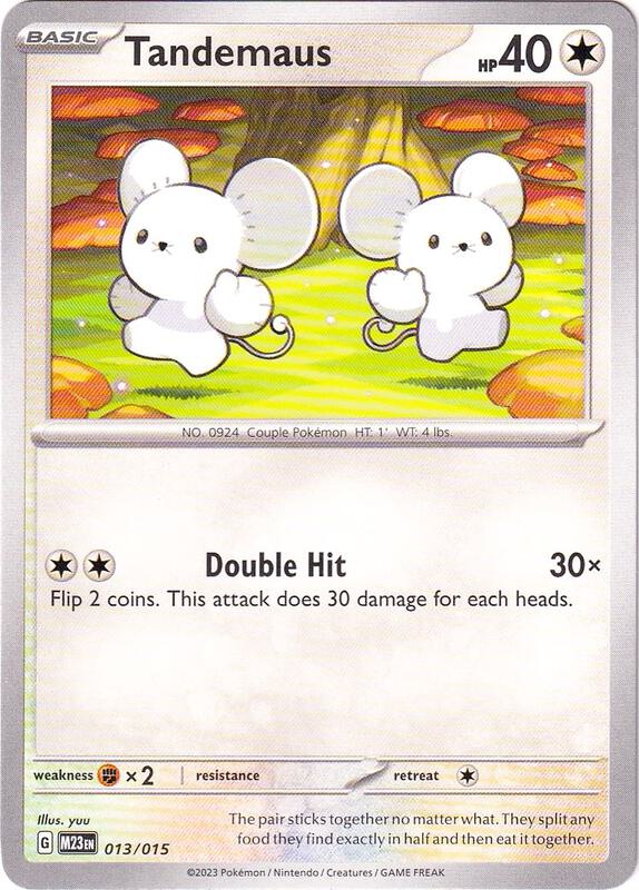 Tandemaus Pokemon card from McDonald's Promos 2023