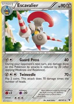 Escavalier Pokemon card from Noble Victories