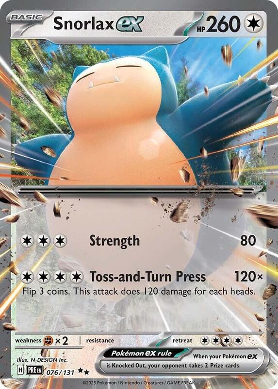 Snorlax ex Pokemon card from SV: Prismatic Evolutions