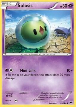 Solosis Pokemon card from Fates Collide