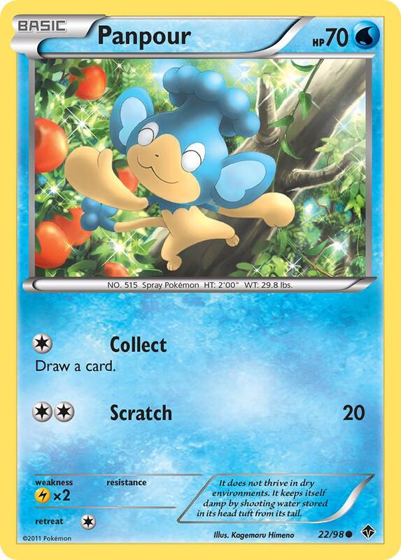 Panpour Pokemon card from Emerging Powers