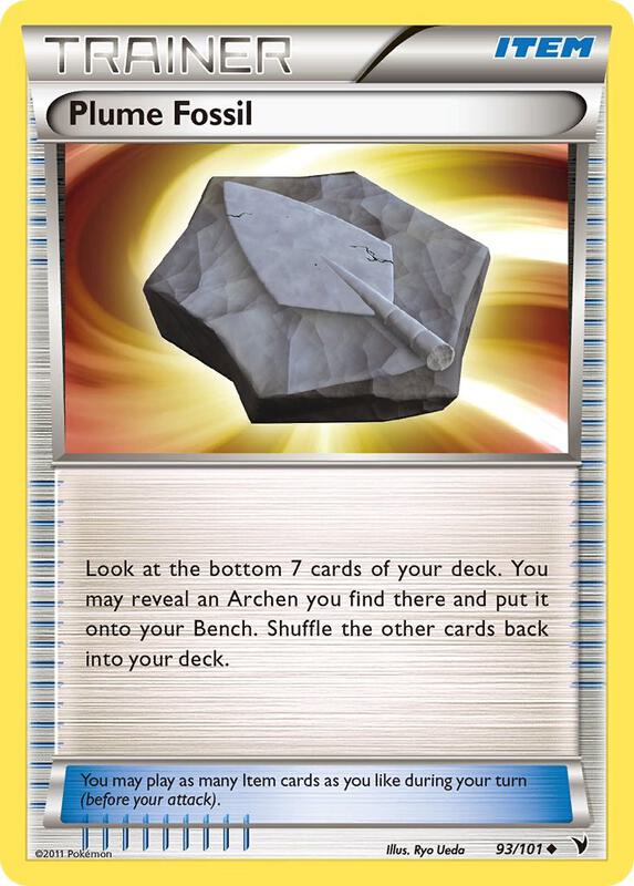 Plume Fossil Pokemon card from Noble Victories