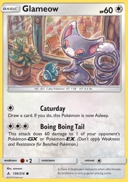 Glameow Pokemon card from Unbroken Bonds