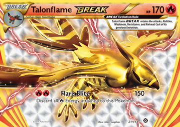 Talonflame BREAK Pokemon card from Steam Siege