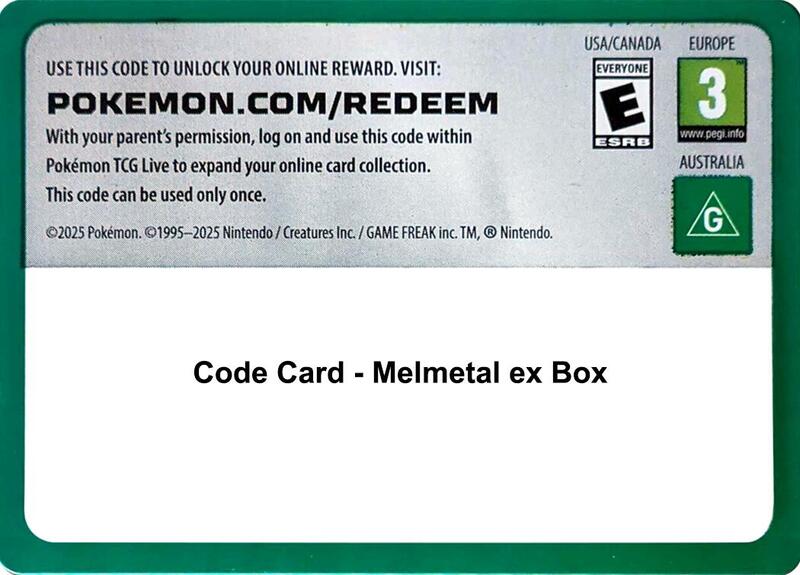 Code Card - Melmetal ex Box Pokemon card from Miscellaneous Cards & Products