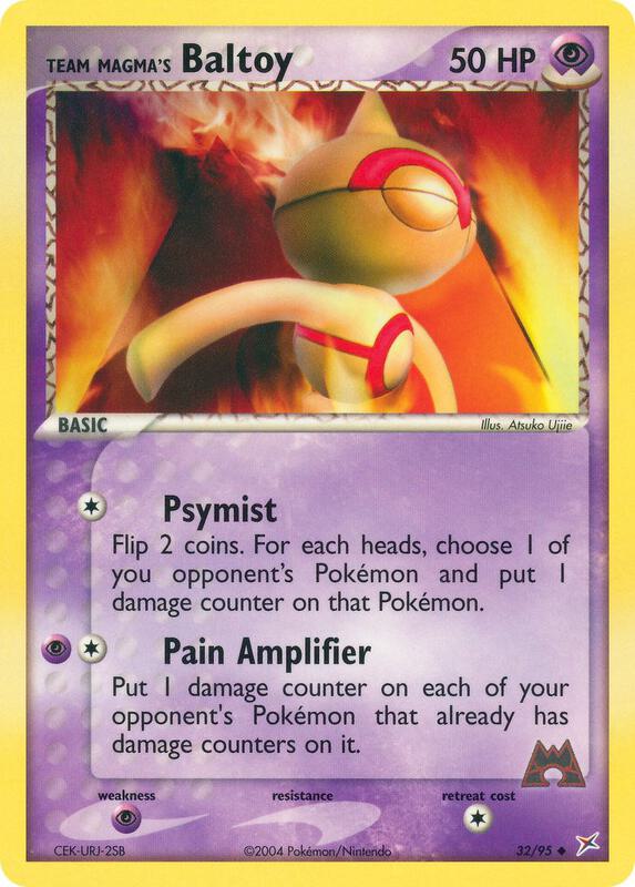 Team Magma's Baltoy Pokemon card from Team Magma vs Team Aqua