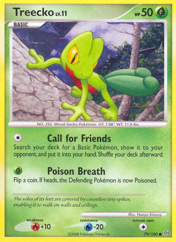 Treecko Pokemon card from Stormfront