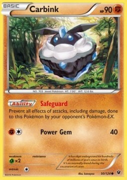 Carbink Pokemon card from Fates Collide