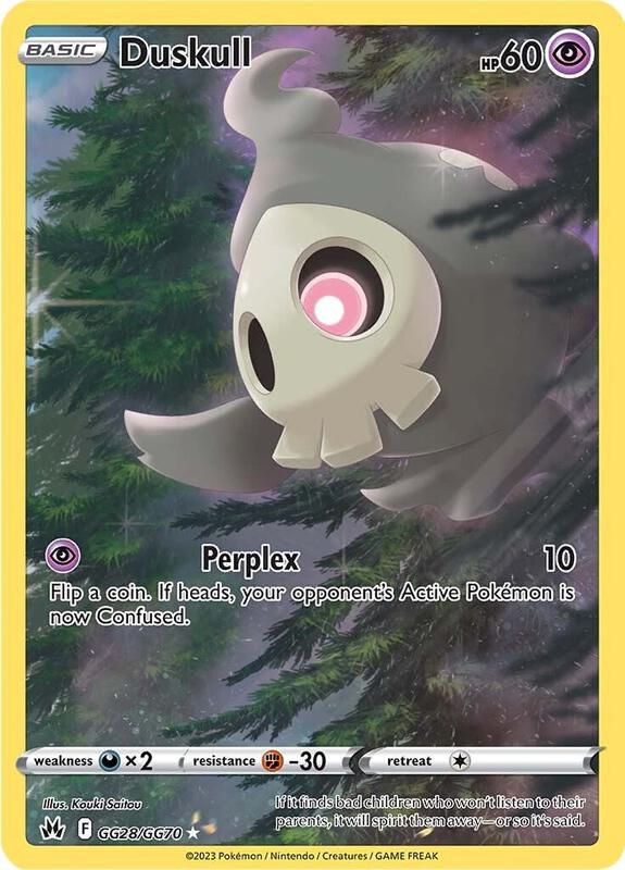 Duskull Pokemon card from Crown Zenith: Galarian Gallery