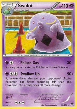 Swalot Pokemon card from Phantom Forces
