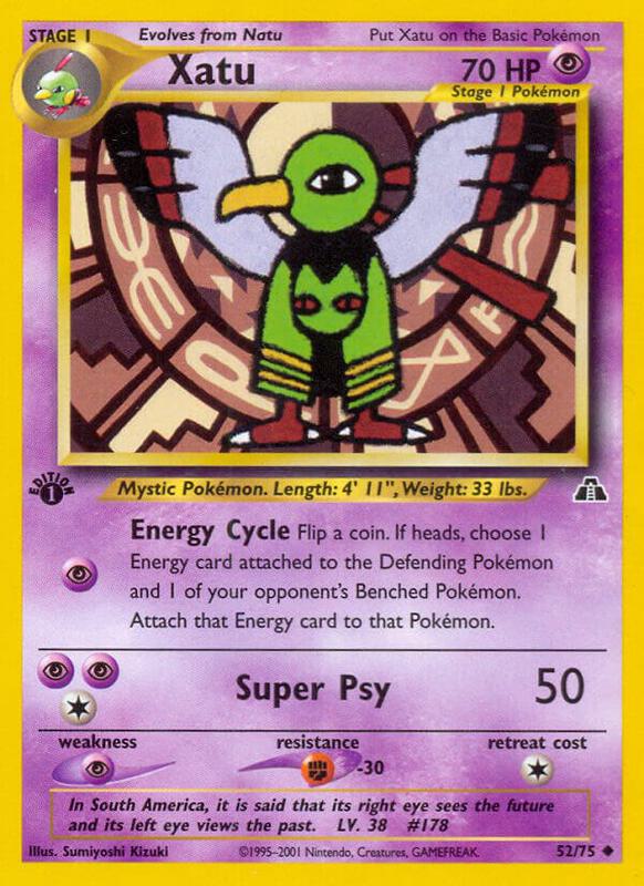 Xatu Pokemon card from Neo Discovery