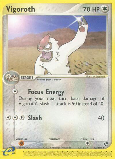 Vigoroth Pokemon card from Sandstorm