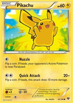 Pikachu Pokemon card from XY