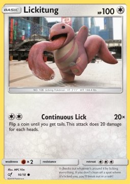 Lickitung Pokemon card from Detective Pikachu