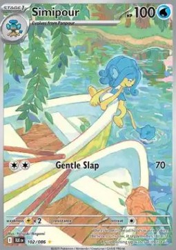 Simipour Pokemon card from Black Bolt