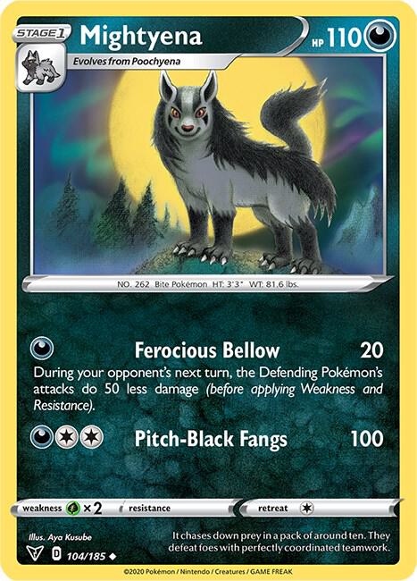 Mightyena Pokemon card from SWSH04: Vivid Voltage