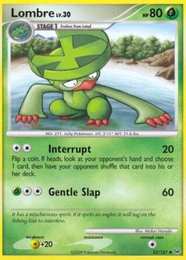 Lombre Lv.30 Pokemon card from Platinum