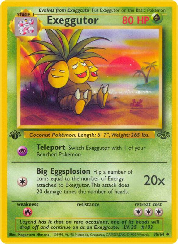 Exeggutor Pokemon card from Jungle