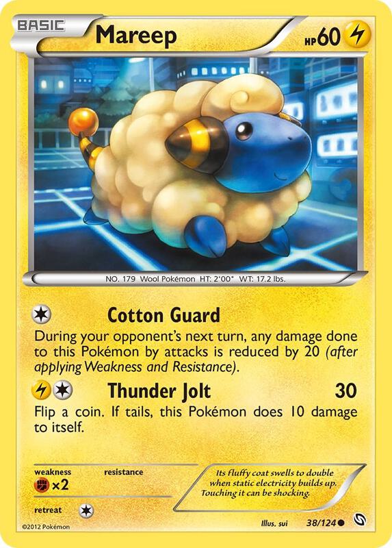 Mareep Pokemon card from Dragons Exalted