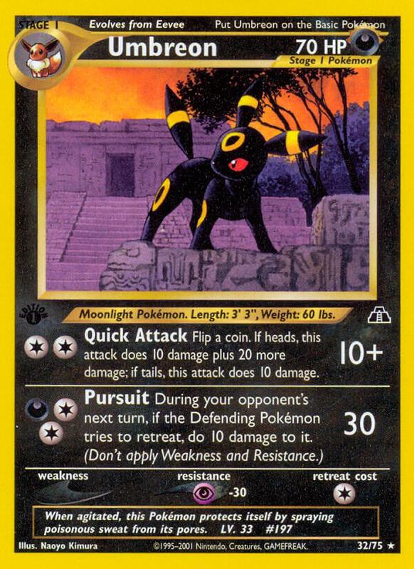 Umbreon (32) Pokemon card from Neo Discovery