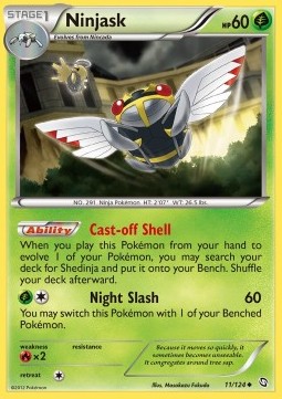 Ninjask Pokemon card from Dragons Exalted