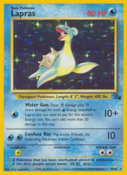Lapras Pokemon card from Fossil