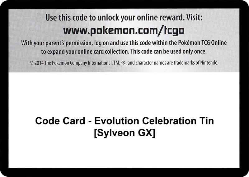 Code Card - Evolution Celebration Tin [Sylveon GX] Pokemon card from SM - Celestial Storm