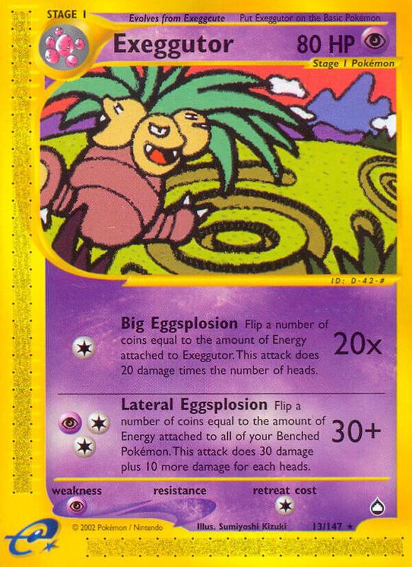 Exeggutor (13) Pokemon card from Aquapolis