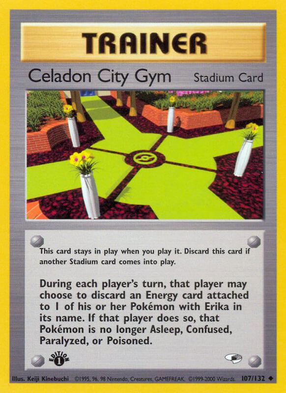 Celadon City Gym Pokemon card from Gym Heroes
