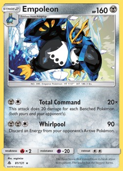 Empoleon Pokemon card from Forbidden Light