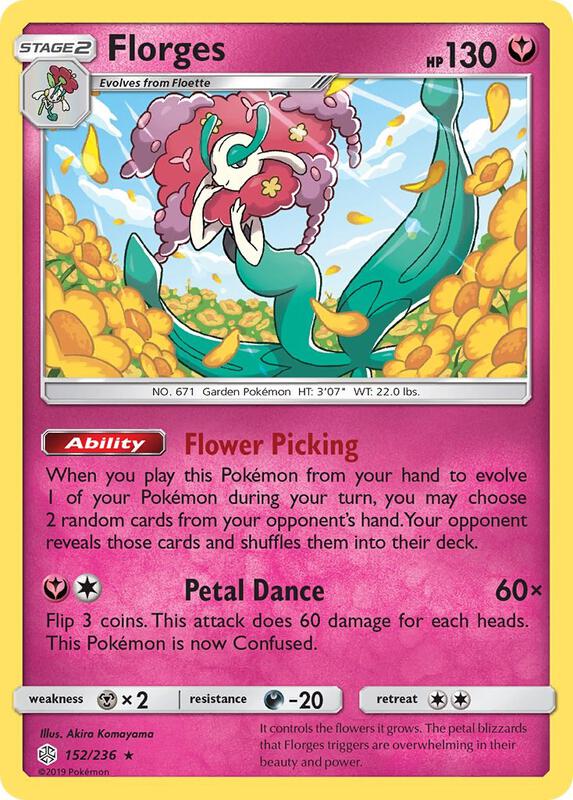 Florges Pokemon card from SM - Cosmic Eclipse