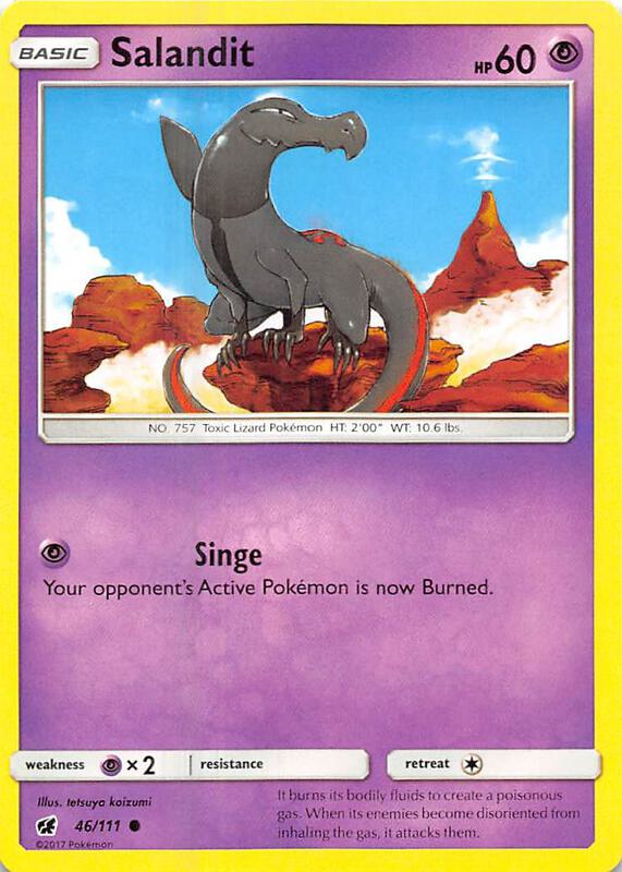 Salandit Pokemon card from SM - Crimson Invasion