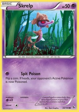 Skrelp Pokemon card from Flashfire