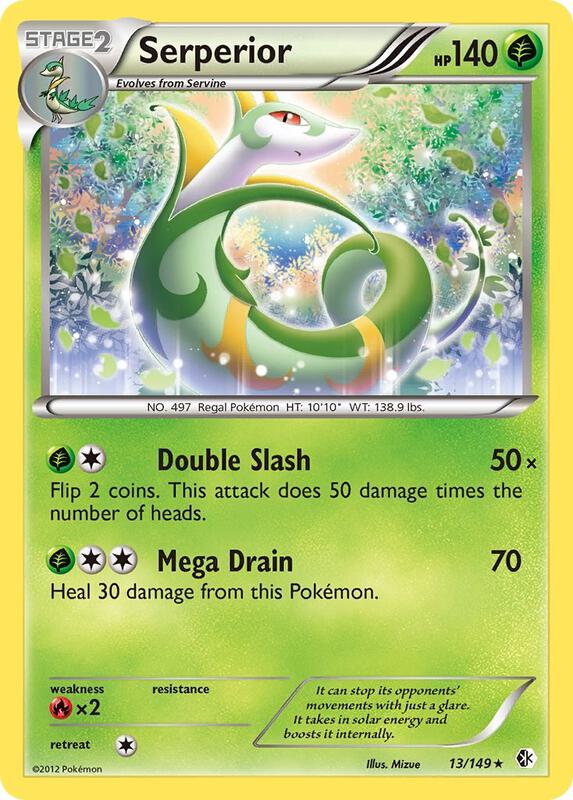 Serperior Pokemon card from Boundaries Crossed