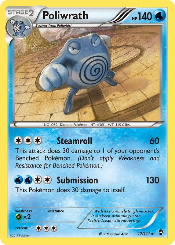 Poliwrath Pokemon card from XY - Furious Fists