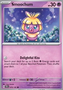 Smoochum Pokemon card from Surging Sparks