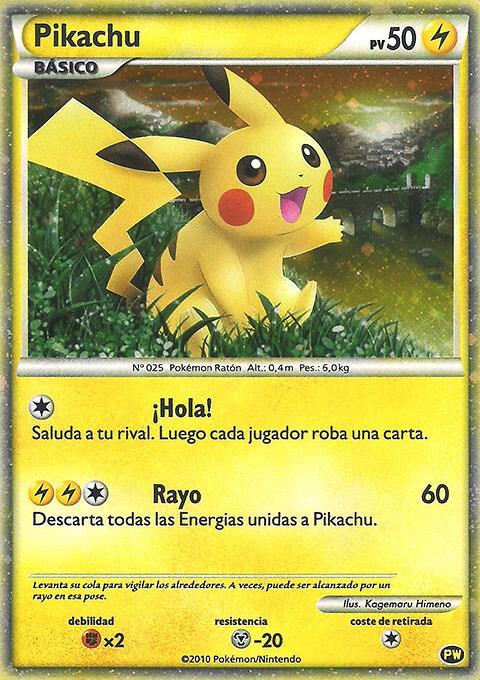 Pikachu (Spanish) Pokemon card from Pikachu World Collection Promos