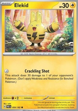 Elekid Pokemon card from Paradox Rift