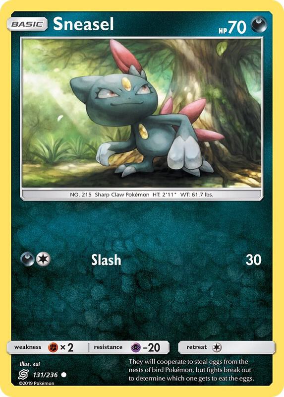Sneasel Pokemon card from SM - Unified Minds